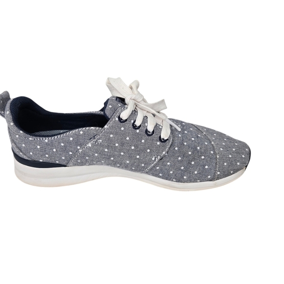 Skechers Bobs Memory Foam Woman's Size 8W Polka Dot Casual Sneakers Shoes Blue - Picture 5 of 12